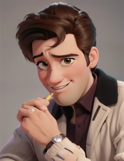 Create a high-quality Disney PIXAR poster of Elvis Presley, melhor qualidade