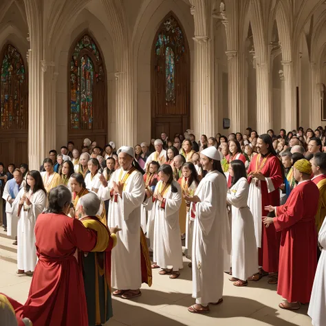 Aclamem o Senhor
todos os habitantes da terra! Prestem culto ao Senhor com alegria;
Come into his presence
with joyful songs. Recognize that the Lord is our God.
Ele nos fez e somos dele:
somos o seu povo,
e rebanho do seu pastoreio. Walk through your door...