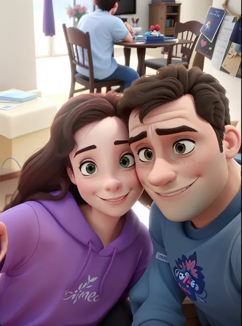 romantic couple, igual aos filmes Disney Pixar