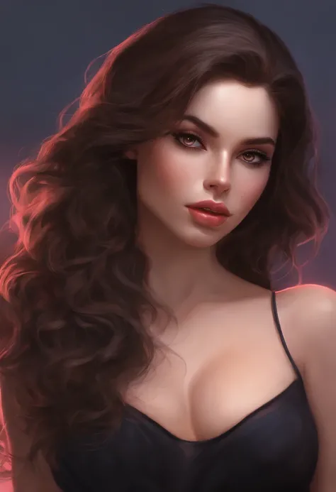 Beautiful,mulher nua,cabelo rosa,Erotic,corpo inteiro,pele branca,olhar sedutor,illustration,Detailed lips,sem roupas, master part:1.2,Altas,Realistic,estilo anime,vivid colors,tons quentes,soft lighting, little neon lights , detailed realistic face