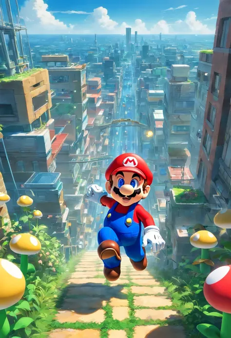 ((Super mario)), highly detailed background, perfect masterpiece, high quality, high resolution