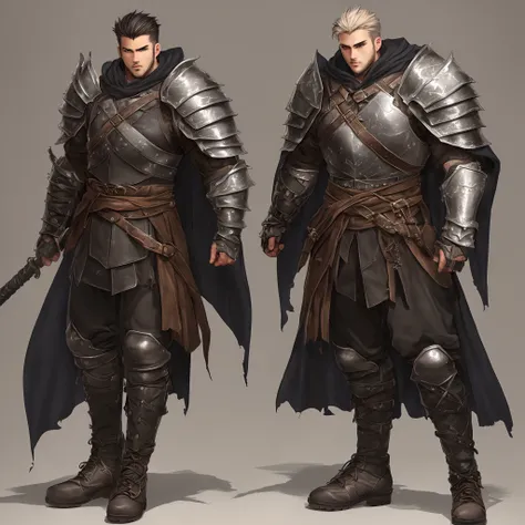 Body("Tall" + "Muscular build" + "Scars across arms and chest" + "Piercing eyes" + "Intimidating presence")  
Clothes("Black leather armor" + "Sturdy combat boots" + "Tattered cloak")  
Species("Human")  
Sex("Male")  
Age("Late 30s")