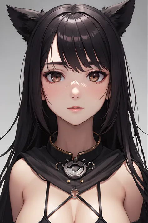 ​masterpiece、Top image quality、Black hair、Black bra、Colossal tits、mechs、animesque、8K,​masterpiece, bset quality,Colossal tits、（1girl in）、((Pit Girl Suit))、shinny skin、Shiny big、dark-brown eyes、 ((top-quality))、 Crisp focus:1.2、Highly detailed facial and sk...