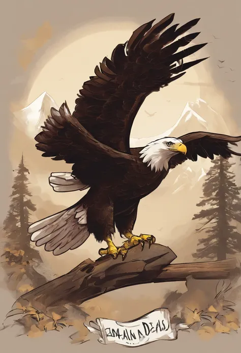 American Bald Eagle with the words “American   Deals” above it. Holding a happy pikachu Pokémon in its talons