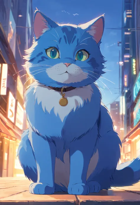 Blue Cat Posing as a Cat, Ultra-high definition and ultra-high resolution