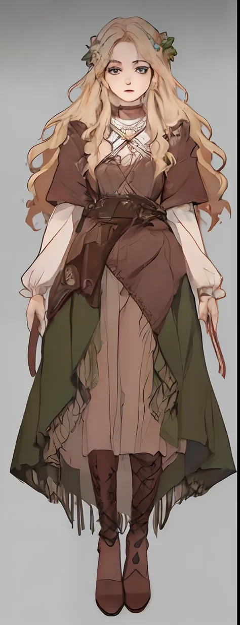 a drawing of a woman in a dress and heels, lags are long and sexy look, beautiful full body cover with short red sexy dress   full body slim figure,detailed anime character art, fantasy d&d character, female druid, fashionable clothing, as a dnd character,...