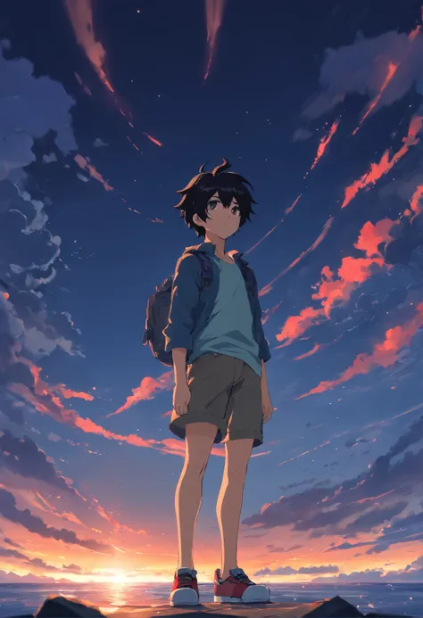 A wolf boy with short black hair and red eyes stands in the dark., Anime pictures of cute men, Black-haired boy, Perfect Black-Haired Man, Dark Hair God, black hairr, Kantai Collection Style, Anime Clouds, Young Anime Men, Anime Moe Art Style, The best kid...