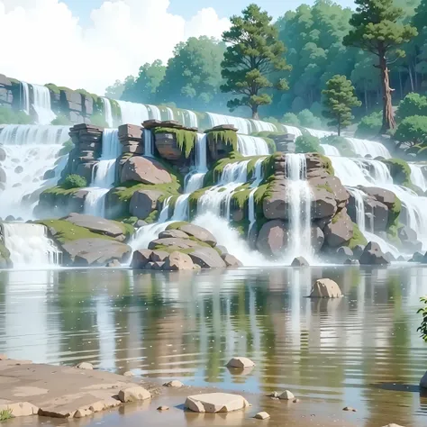 3d animation of this waterfall,In Disney Pixar style