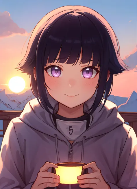 1girl,  hyuuga hinata,  outside, sun light, wamudraws