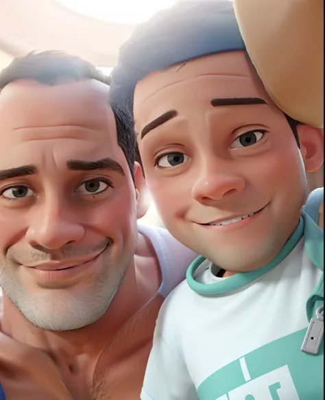 pai e filho, Pai de 40 anos e filho de 8 anos