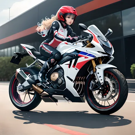 a beauty girl,personification,cbr250rr