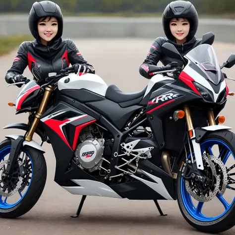 a beauty girl,personification,cbr250rr,Clothes that look like a motorcycle cowl