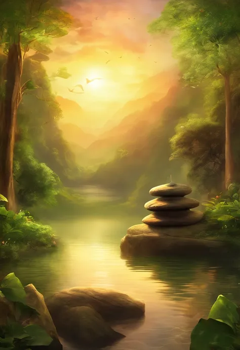 (best quality,4k,8k,highres,masterpiece:1.2), ultra-detailed, (realistic,photorealistic,photo-realistic:1.37),Buddha statue, lotus position, dense dark forest, illuminated, dense dark forest,illustration,forest scene,vivid colors,soft lighting,peaceful atm...