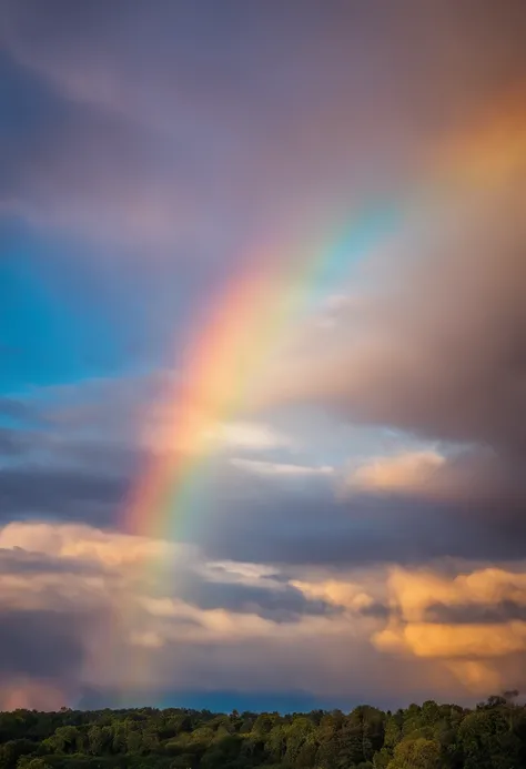 Close-up of airplane flying in the sky with sunny rainbow clouds, Amazing skies, Amazing skies, Stunning rainbow colors, Brilliant iridescent colors, A very colorful heaven, Amazing reflections of the sky, Colorful clouds, Colorful iridescent colors, Rainb...