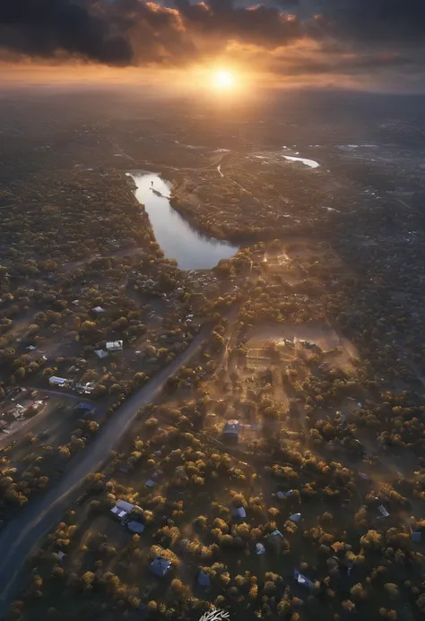 Sunset ,dron view ,beutiful scenario,birds,