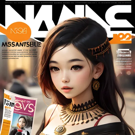 Magazine cover design with artistic, cultural and social theme