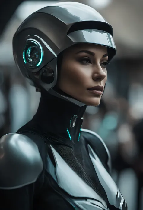 best quality,piece of master,detalhes intrincados,NSFW,uma mulher android com uma fita cola na boca,(Sorriso leve),perna,fundo simples,brilhantemente,lips,Alien Android,fundo simples,alien,skull,(Organic helmet),A beautiful futuristic woman with a futurist...