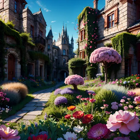 masterpiece,(best quality:1.3),
fantasy_world,Garden,castles.flowers.morning light