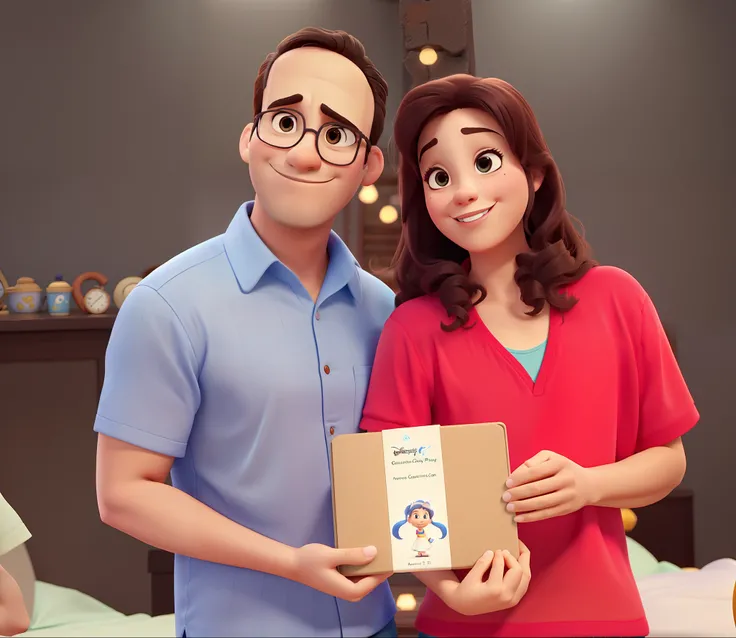 casal no estilo disney pixar, alta qualidade, melhor qualidade