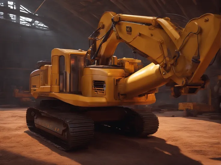 Create Heavy Machinery Characters, estilo Pixar, com alta qualidade.