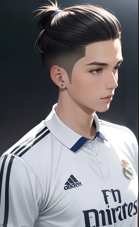 1man, solo, real madrid jersey, undercut hairstyle