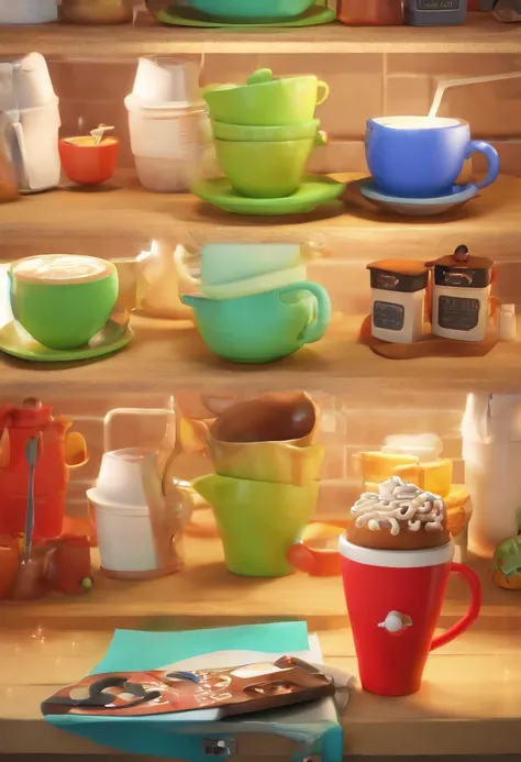 a 3d poster film disney pixar the coffee chop