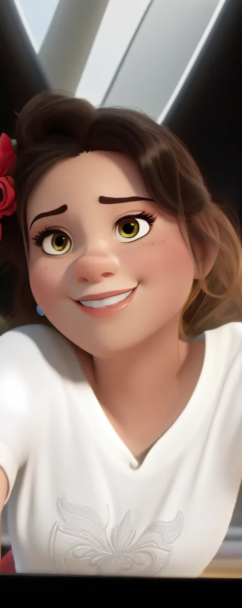 Uma mulher estilo disney pixar, alta qualidade, melhor qualidade