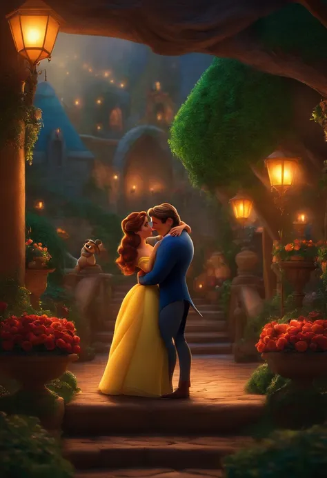 Casal estilo Disney pixar, alta qualidade, melhor qualidade