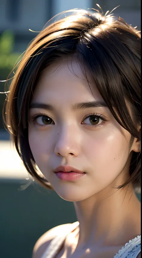 (seattle:1.5), close up, masterpiece, best quality, raw photo, photorealistic, face, incredibly absurdres, beautiful girl, cute, short hair, depth of field, highres, ultra-detailed, finely detail, extremely detailed, extremely detailed eyes and face, sharp...