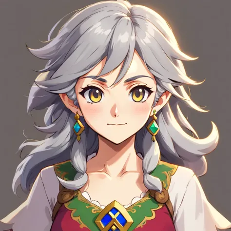 Gray-haired grandmother