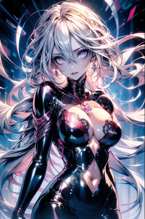 Insanely detailed photograph of a gorgeous vampire alien woman, Renaissance, long white hair, intricate white eyes, fantastical, ethereal, hyperdetailed, 32k resolution, dynamic lighting, covered navel, hyper detailed, intricately detailed, trending on Art...