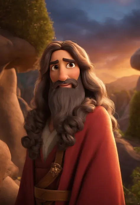 criar uma imagem no estilo do universo Disney Pixar 3D, trata-se de um jovem de 24 anos de cabelos escuros, barba, atua em igraja evangelica, falando de Jesus com o tema tema seja luz na vida de alguem