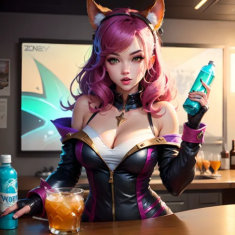 Zeri from league of legends drinking lean