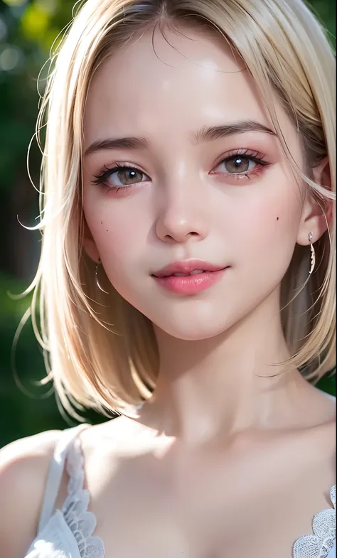 (8k, RAW photo, photorealistic: 1.25), (lip gloss, eyelashes, smiling, bright face, glowing skin, best quality, ultra high resolution, depth of field, chromatic aberration, caustic, wide lighting, natural shading) looking at the viewer with a serene bliss,...