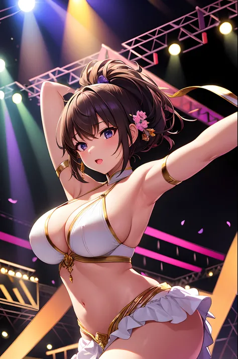 stage, dancer, sexy, big breasts, decoration, ornaments