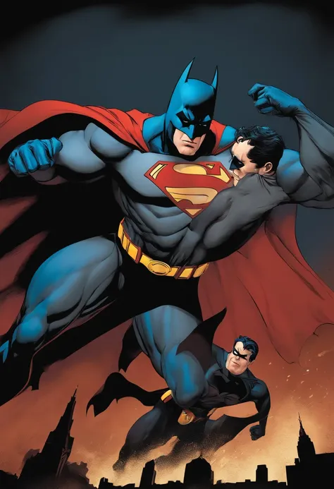 Batman fighting with superman