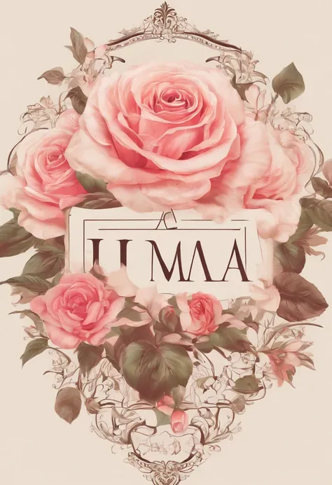 uma logo com letra A na cor rose