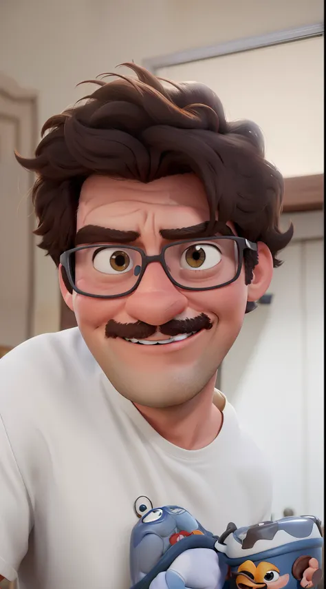 Um homem estilo Disney pixar, alta qualidade, melhor qualidade