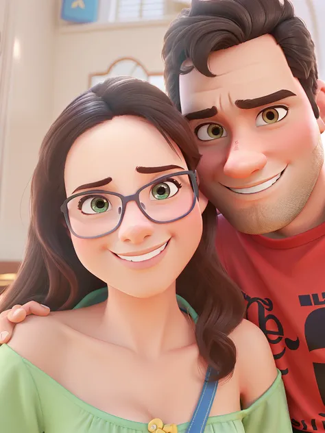 Mulher e homem estilo Disney pixar ,alta qualidade,melhor qualidade