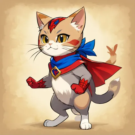 Gato fofo com roupa do spider man