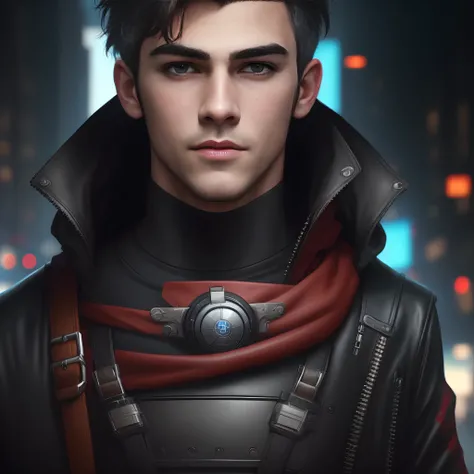 Change background cyberpunk handsome boy  realistic face 8k ultra realistic