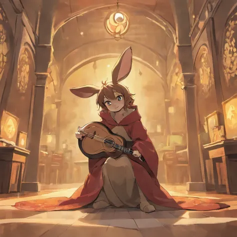 a donkey plays the lute, ::style pixar cartoon