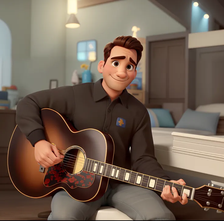 Um homem estilo disney pixar, alta qualidade, melhor qualidade