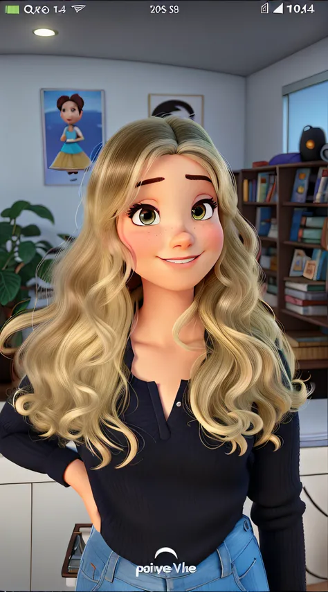 mulher alta qualidade estilo disney pixar