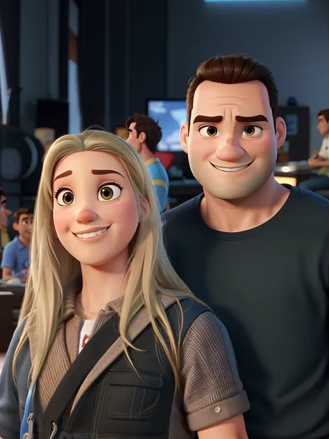 Casal estilo pixar alta qualidade, max quality