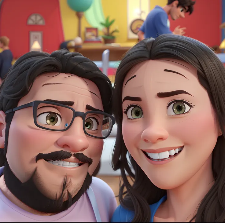 Casal estilo disney pixar melhor qualidade alta qualidade.