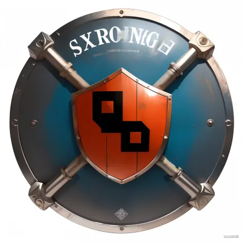 poster capturing a logo featuring a shield with two pipe wrench crossing this shield with Stark Plumbing written in the center of this shield