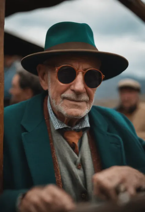 Searcher Henry Mintzberg, an old men with round glases and a hat