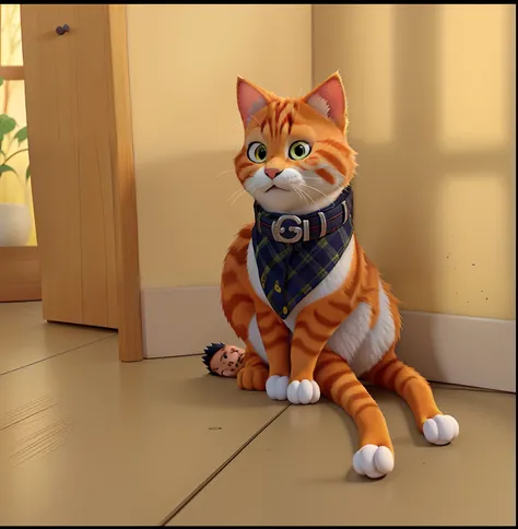 a poster for a pixar film titled "Naruto" with a cute orange cat