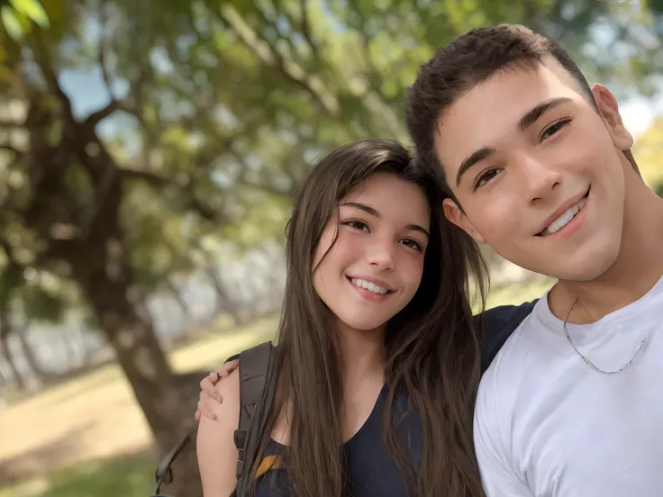 Smiling family posing for a photo in a park, belos arredores, of a family standing in a park, foto do perfil, Directed by: Nandor Soldier, instagram story, divertindo-se, imagem de perfil, no parque, em um parque, no parque em um belo dia, no Parque, Tiro ...